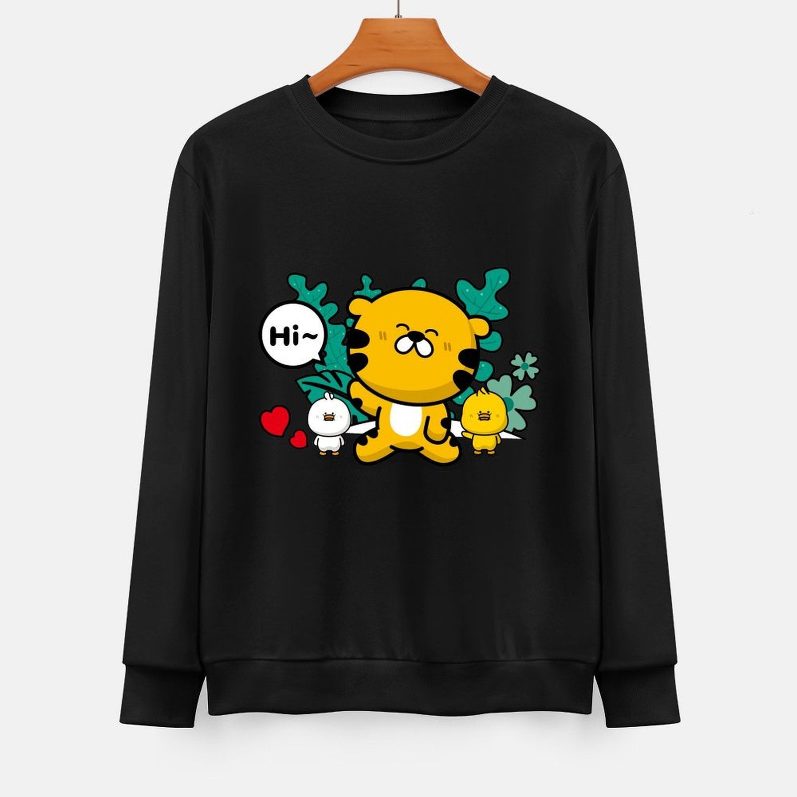 Front Patterned Long Sleeve TopPrinted SmoothWear